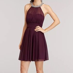 Speechless Plum Halter Dress